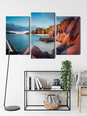 Ljuddämpande tavla - Beach in seychelles