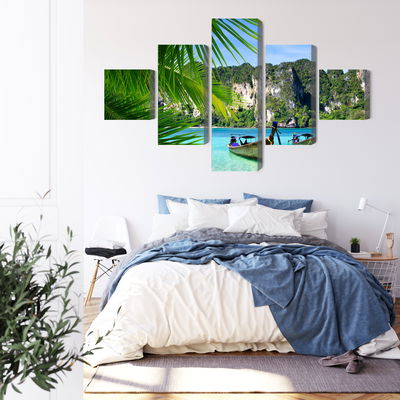 Ljuddämpande tavla - Tropical landscape 3d