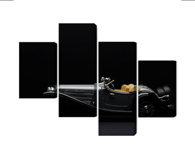 Ljuddämpande tavla - Historic car on dark tees