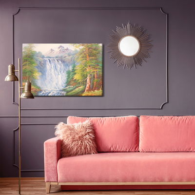 Ljuddämpande tavla - A waterfall in the mountains
