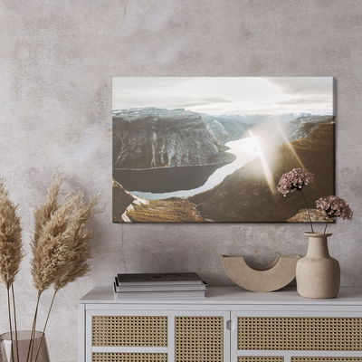 Ljuddämpande tavla - Sunset in the mountains