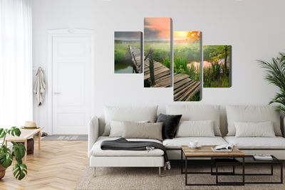 Ljuddämpande tavla - Meadow at dawn