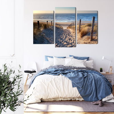 Ljuddämpande tavla - North sea beach 3d