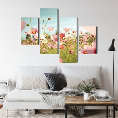 Ljuddämpande tavla - Cosmos flowers in the garden