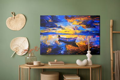 Ljuddämpande tavla - Empty boat in the sea