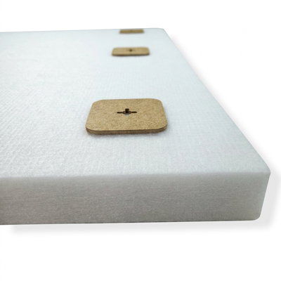 SilentDirect PES Allergy Wall sound absorber, 50 mm: close-up of core and structure