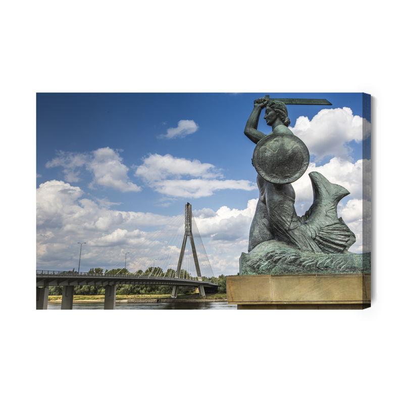 Ljuddämpande tavla - Mermaid in Warsaw