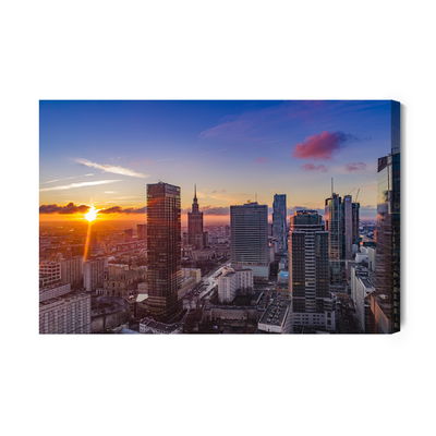 Ljuddämpande tavla - Sunset in Warsaw