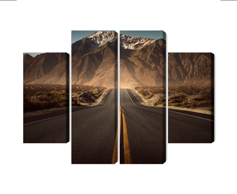 Ljuddämpande tavla - Road to the mountains 3d