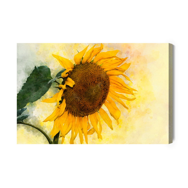 Ljuddämpande tavla - Watercolor sunflower flower