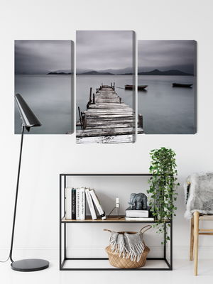 Ljuddämpande tavla - Misty lake