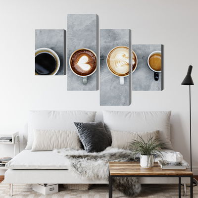 Ljuddämpande tavla - Cups with coffee