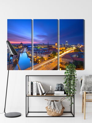 Ljuddämpande tavla - Berlin panorama at sunset