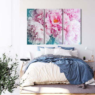 Ljuddämpande tavla - 3d peony bouquet