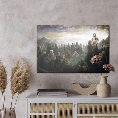 Ljuddämpande tavla - Jesus feeding thousands