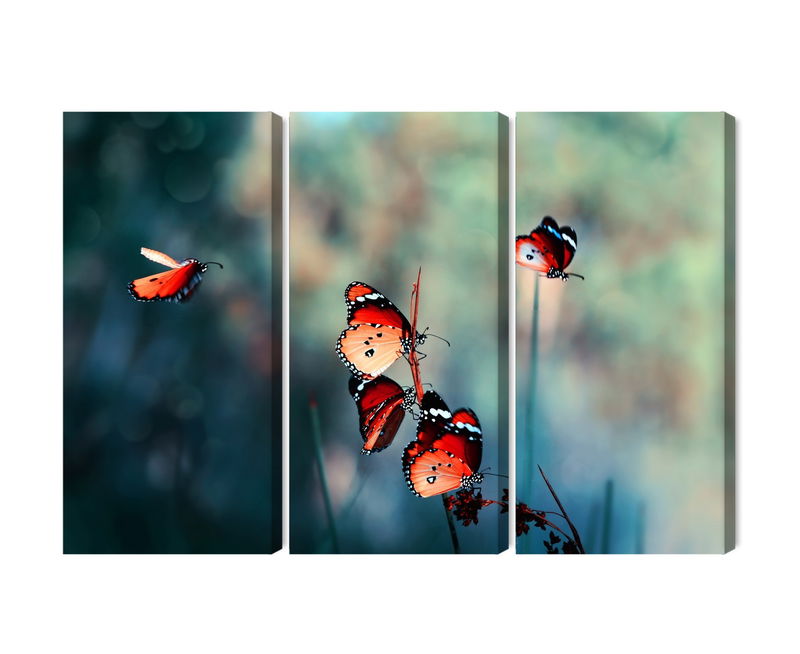 Ljuddämpande tavla - Colorful butterflies