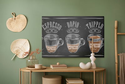 Ljuddämpande tavla - Vintage espresso coffee