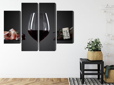 Ljuddämpande tavla - A glass of red wine