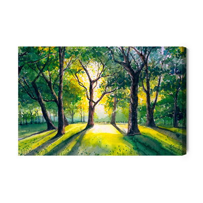 Ljuddämpande tavla - Forest in the morning