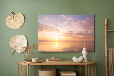 Ljuddämpande tavla - Pastel sea landscape