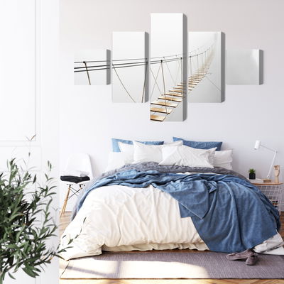 Ljuddämpande tavla - Hanging bridge in the fog