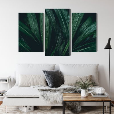 Ljuddämpande tavla - Dark green leaves on a macro