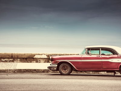 Ljuddämpande tavla - Old american retro car