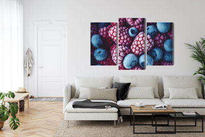 Ljuddämpande tavla - Frozen blueberries