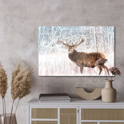 Ljuddämpande tavla - Deer on an abstract