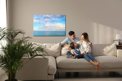 Ljuddämpande tavla - Landscape with the sea