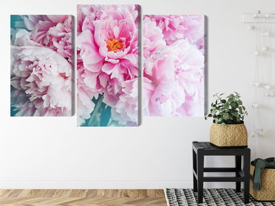 Ljuddämpande tavla - 3d peony bouquet