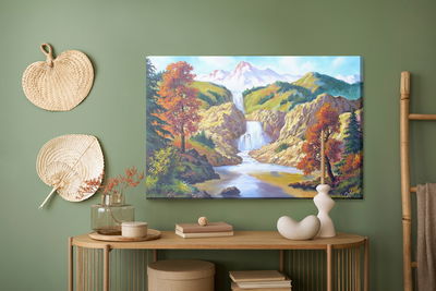 Ljuddämpande tavla - An autumn waterfall like