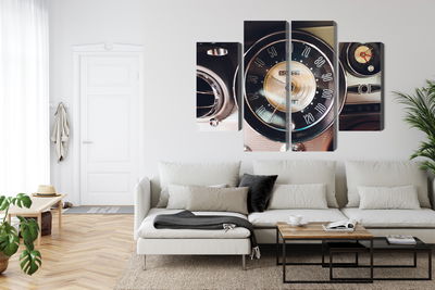 Ljuddämpande tavla - The dashboard in an old car