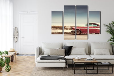 Ljuddämpande tavla - Old american retro car