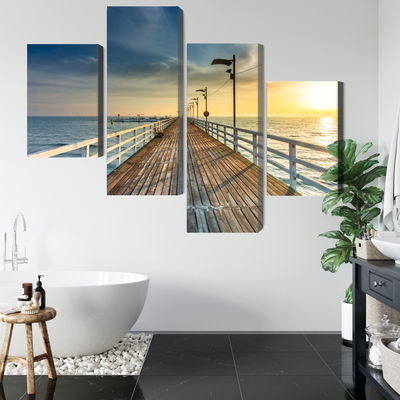 Ljuddämpande tavla - Wooden pier on the baltic sea