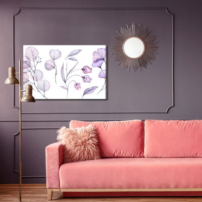 Ljuddämpande tavla - Violet-pink leaves