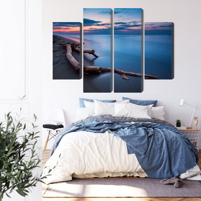 Ljuddämpande tavla - The sea landscape at evening