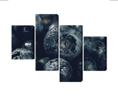 Ljuddämpande tavla - Blueberries close up 3d