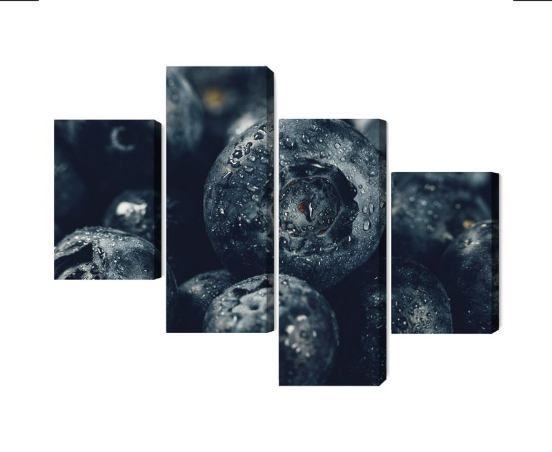 Ljuddämpande tavla - Blueberries close up 3d