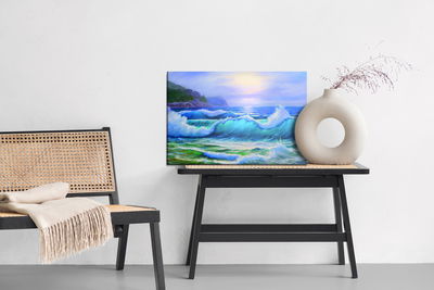 Ljuddämpande tavla - Painted seascape