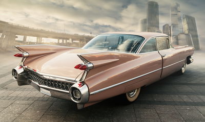 Ljuddämpande tavla - Vintage style car