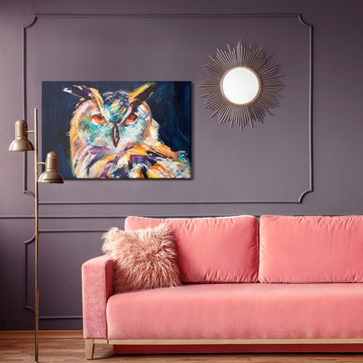 Ljuddämpande tavla - Owl as painted