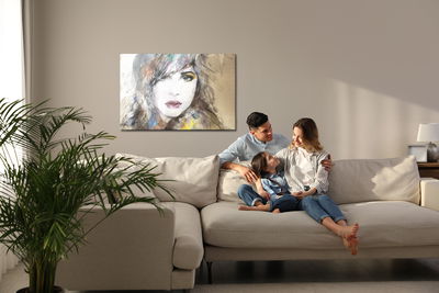 Ljuddämpande tavla - A portrait of a woman