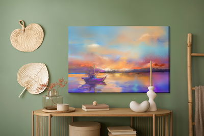 Ljuddämpande tavla - Colorful landscape