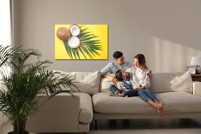 Ljuddämpande tavla - Leaf and coconut fruit