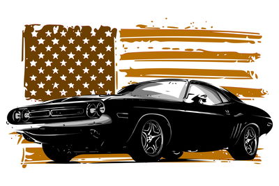 Ljuddämpande tavla - An american muscle car