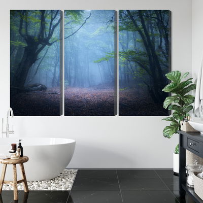 Ljuddämpande tavla - Hazy 3d forest landscape