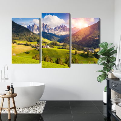 Ljuddämpande tavla - Sunny day in the mountains