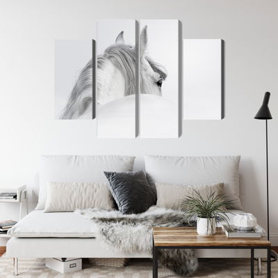 Ljuddämpande tavla - Andalusian horse in the fog