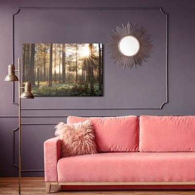 Ljuddämpande tavla - Sunrise in the coniferous